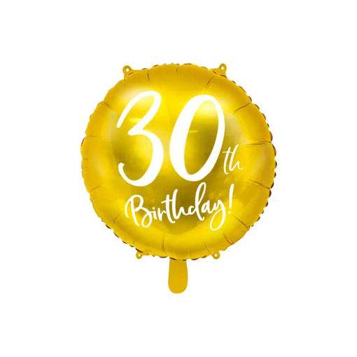 Picture of GOLD FOIL BALLOON 30TH BIRTHDAY 18 INCH